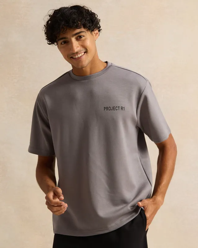 Men Grey Printed Lounge T-Shirt sold by Redtag