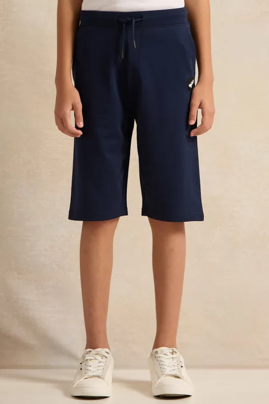 Senior Boys Navy Active Shorts sold by Redtag