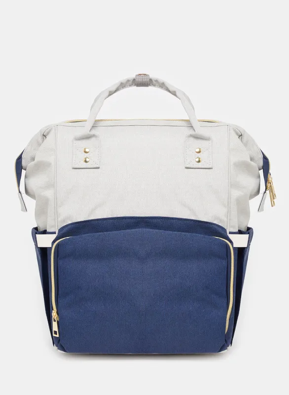 Blue And White Diaper Backpack sold by Redtag