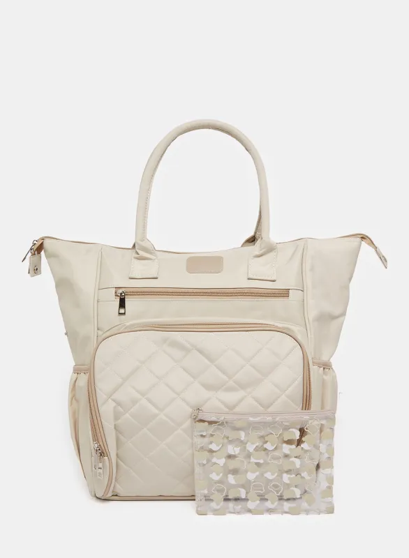 Beige Diaper Backpack sold by Redtag