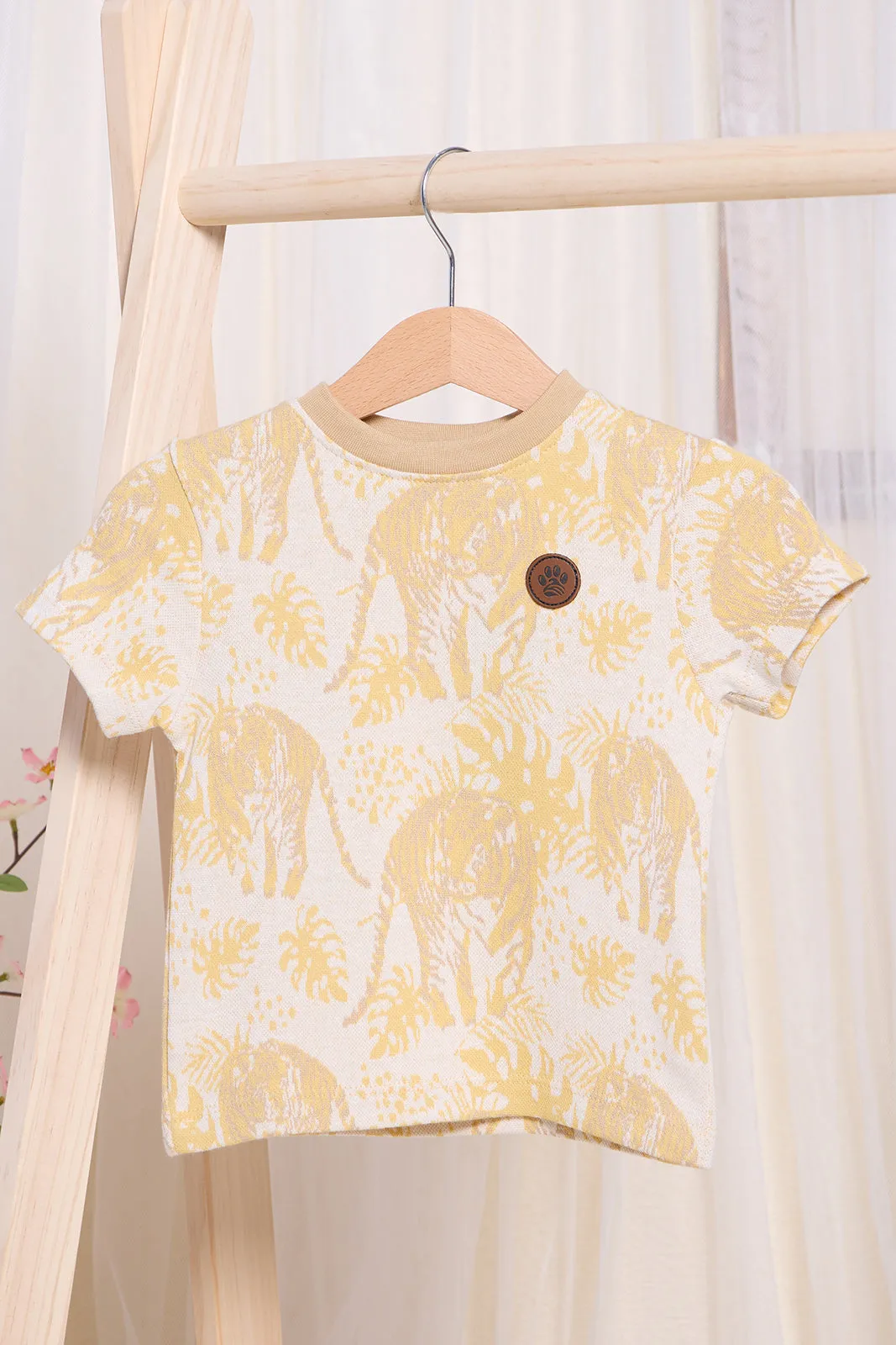 Infant Boys Yellow Tiger Printed T-Shirt sold by Redtag