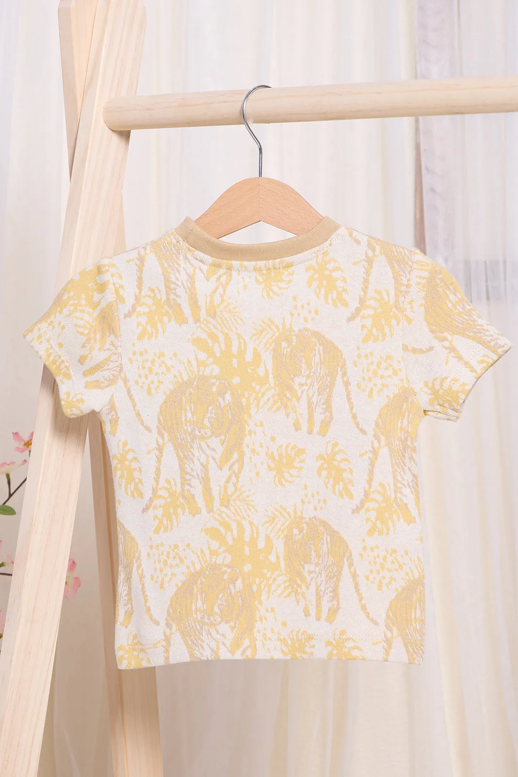 Infant Boys Yellow Tiger Printed T-Shirt sold by Redtag product image thumbnail 3