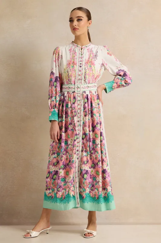 Women Multicolour Printed Long Dress sold by Redtag