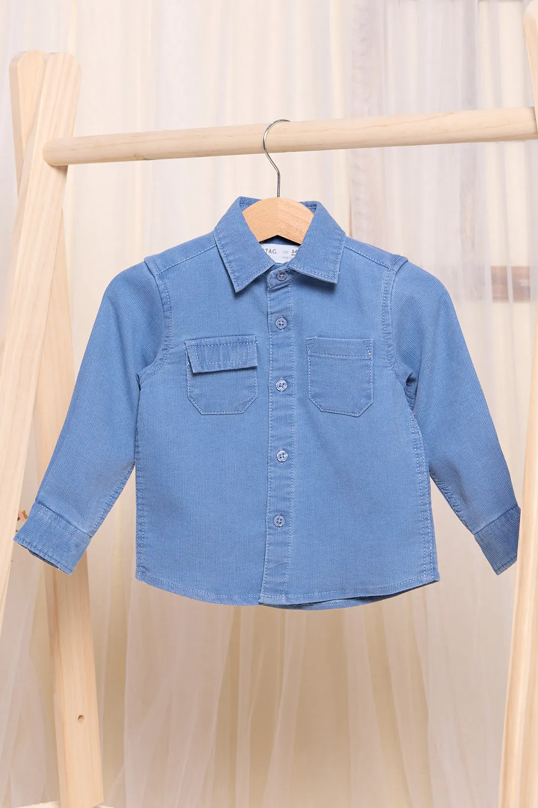 Infant Boys White And Blue Denim Shirt With T-Shirt (2 Piece) sold by Redtag product image thumbnail 2