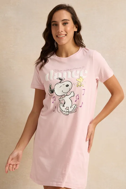 Women Pink Winnie Chest Print Nightshirt sold by Redtag