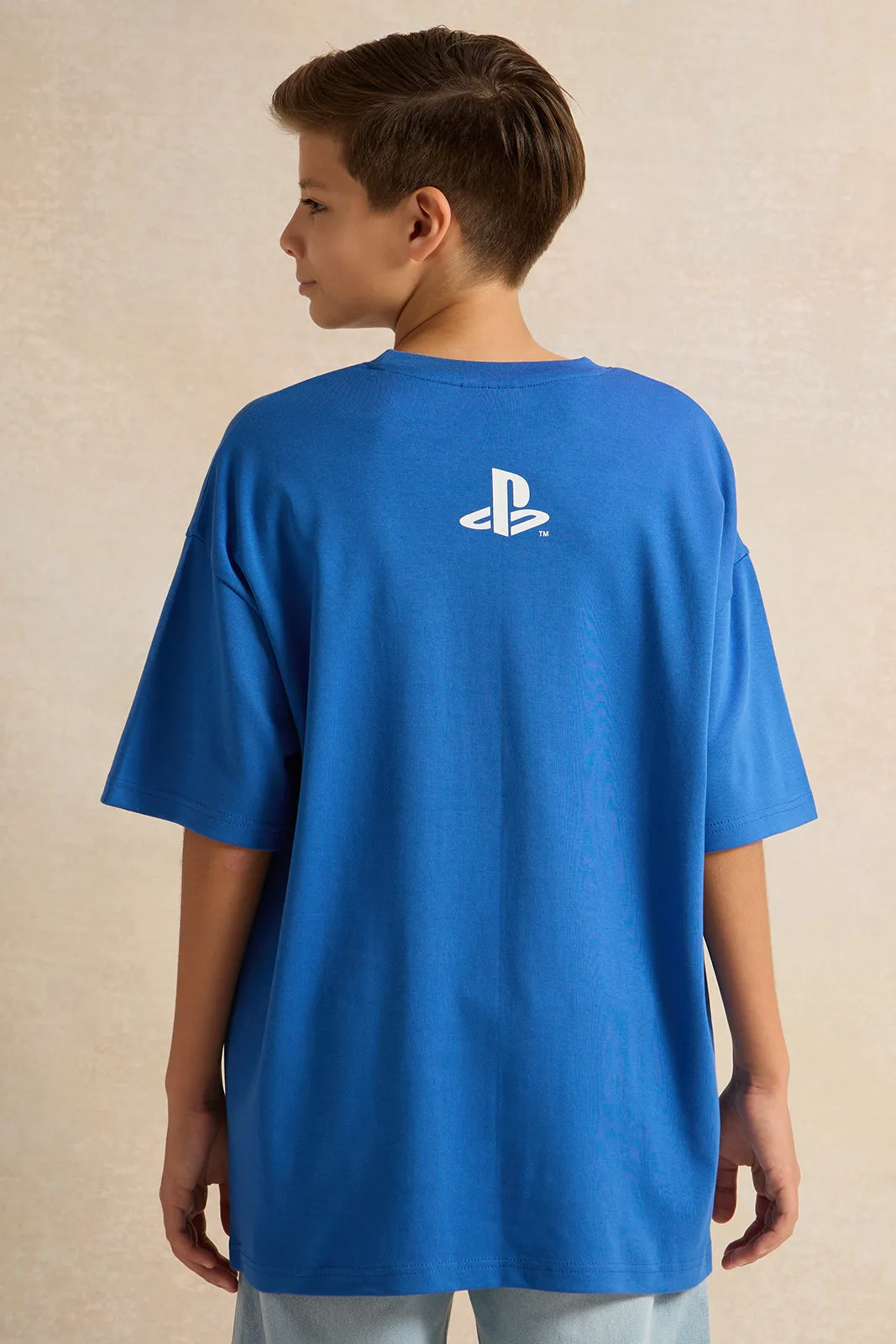 Senior Boys Blue Playstation Oversize T-shirt sold by Redtag product image thumbnail 3