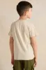 Boys Beige Print T-Shirt sold by Redtag