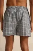 Men Grey Striped Woven Boxers (Pack of 2) sold by Redtag