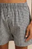 Men Grey Striped Woven Boxers (Pack of 2) sold by Redtag
