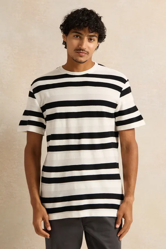 Men Black Printed T-Shirt sold by Redtag