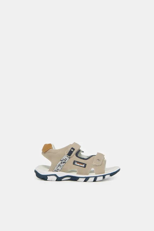 Boys Grey Patchwork Sport Sandals sold by Redtag