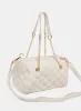 Women Cream Textured Bollin Bag sold by Redtag