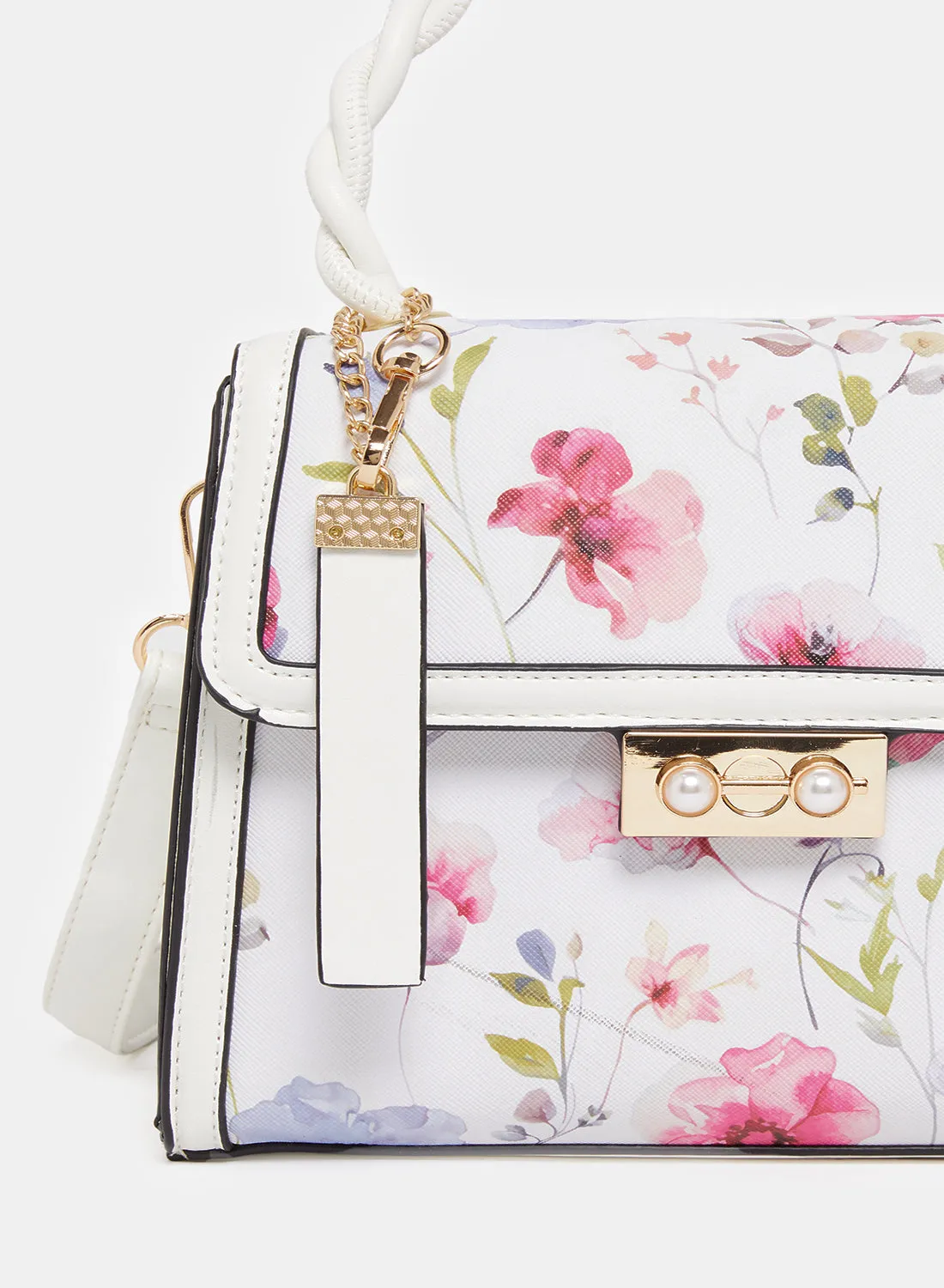 Women White Printed Day Bag sold by Redtag product image thumbnail 3