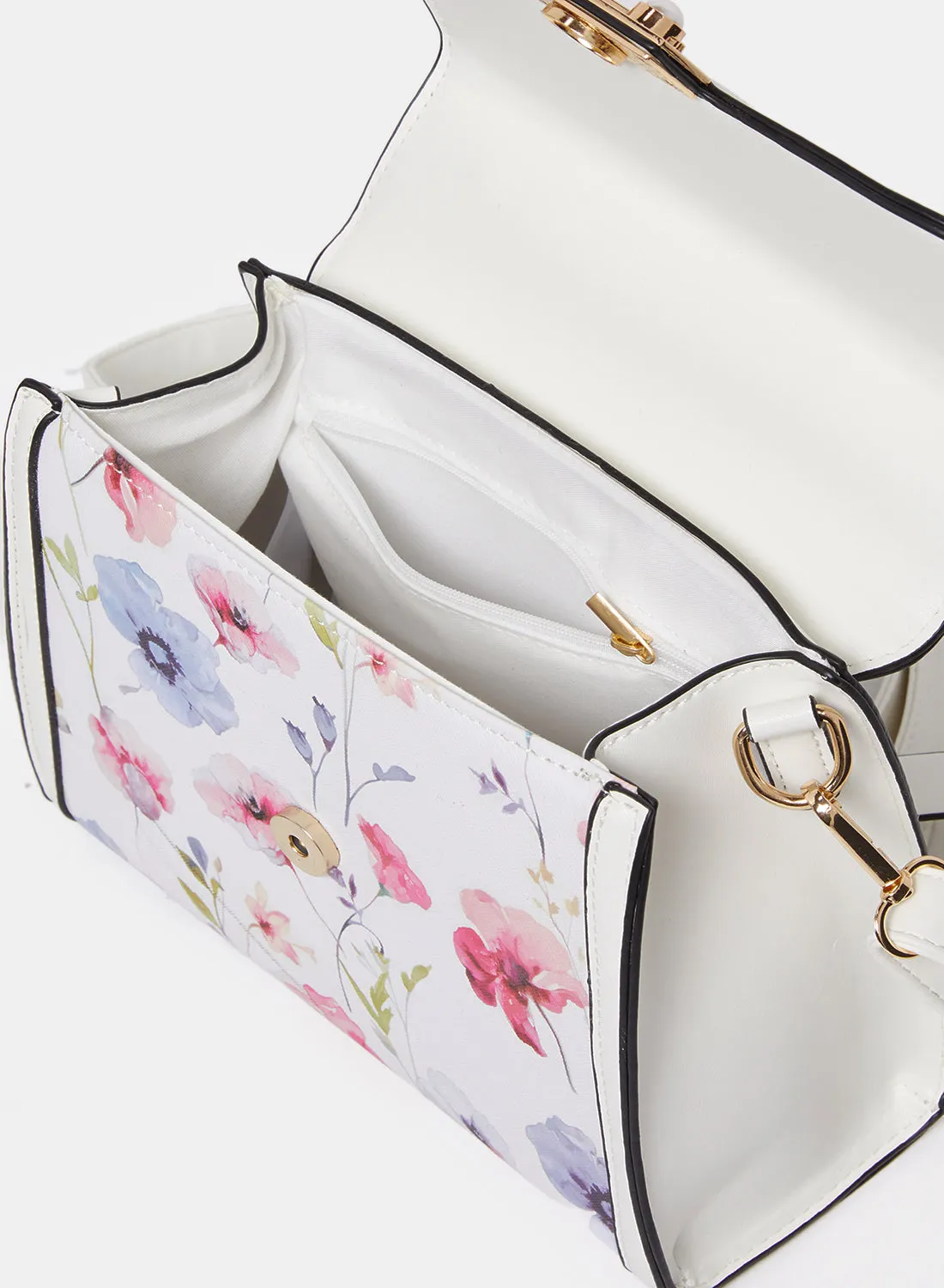 Women White Printed Day Bag sold by Redtag product image thumbnail 4