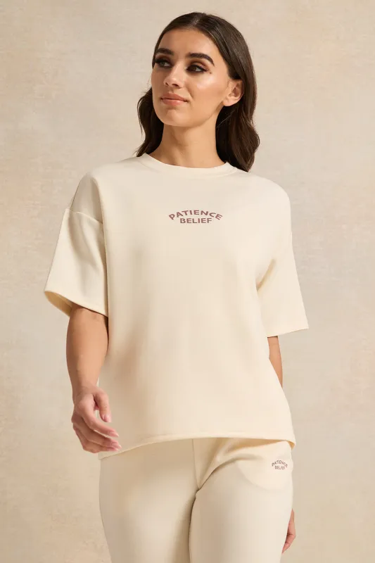 Women Ivory Short Sleeve Sweatshirt sold by Redtag