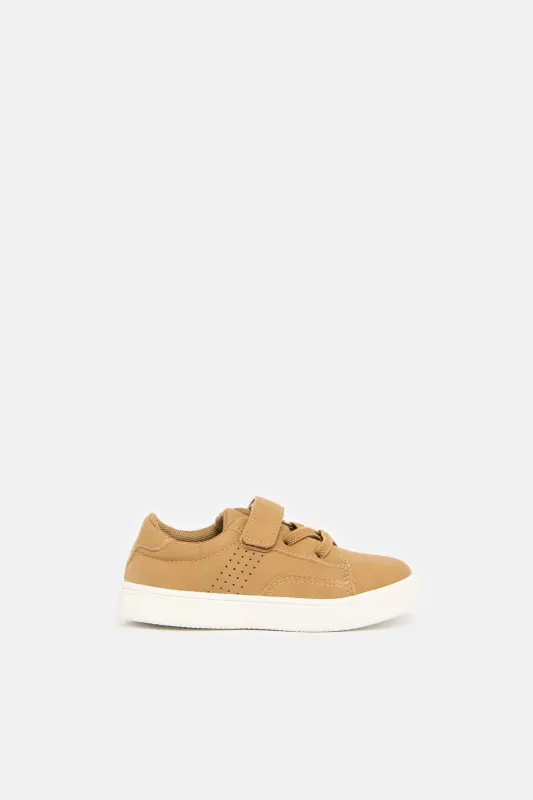 Infant  Boys Tan Velcro Strap Sneaker sold by Redtag