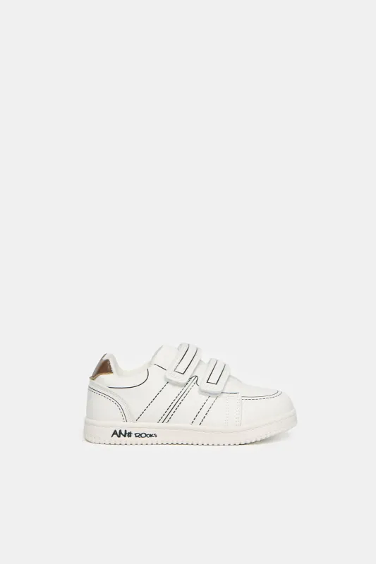 Infant  Boys White Double Strap Sneaker sold by Redtag