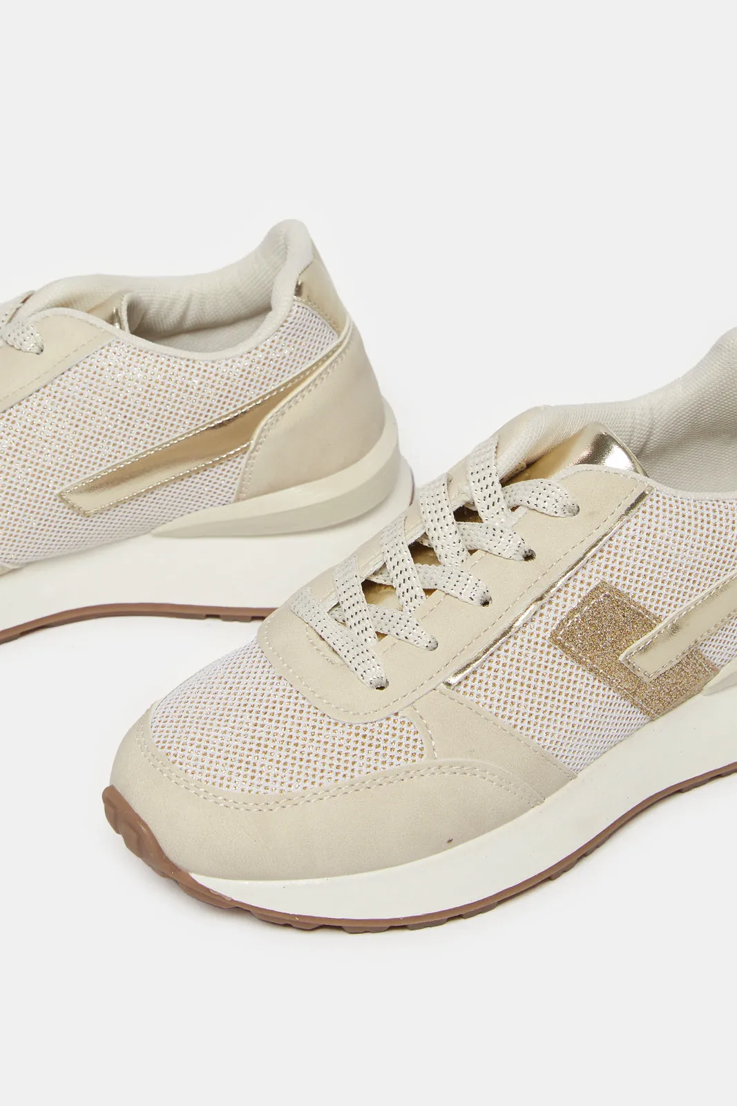 Senior Girl Beige Material Block Slim Runner sold by Redtag product image thumbnail 3