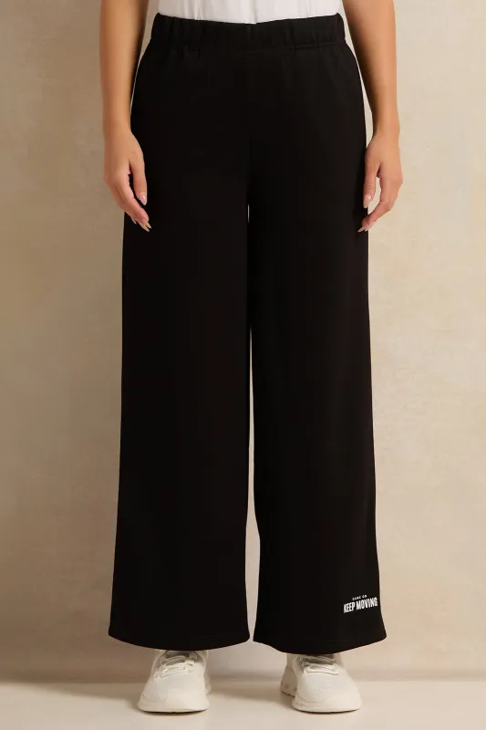 Women Black Wide Leg Pants sold by Redtag
