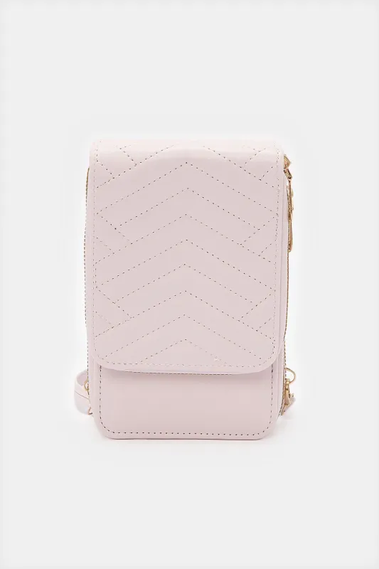 Women Textured White Mobile Purse sold by Redtag