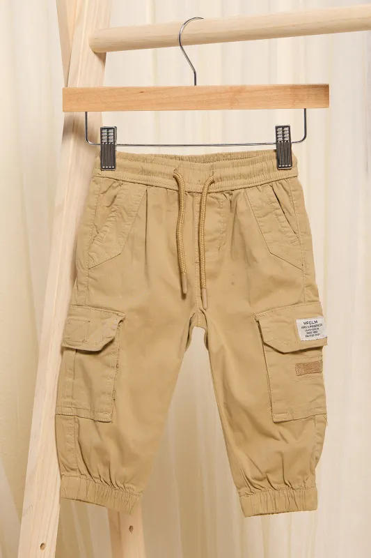 Infant Boys Tan Cargo Joggers sold by Redtag