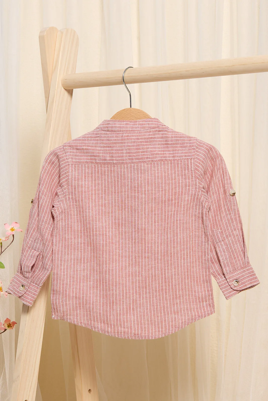 Infant Boys Pink Striped Shirt sold by Redtag product image thumbnail 3