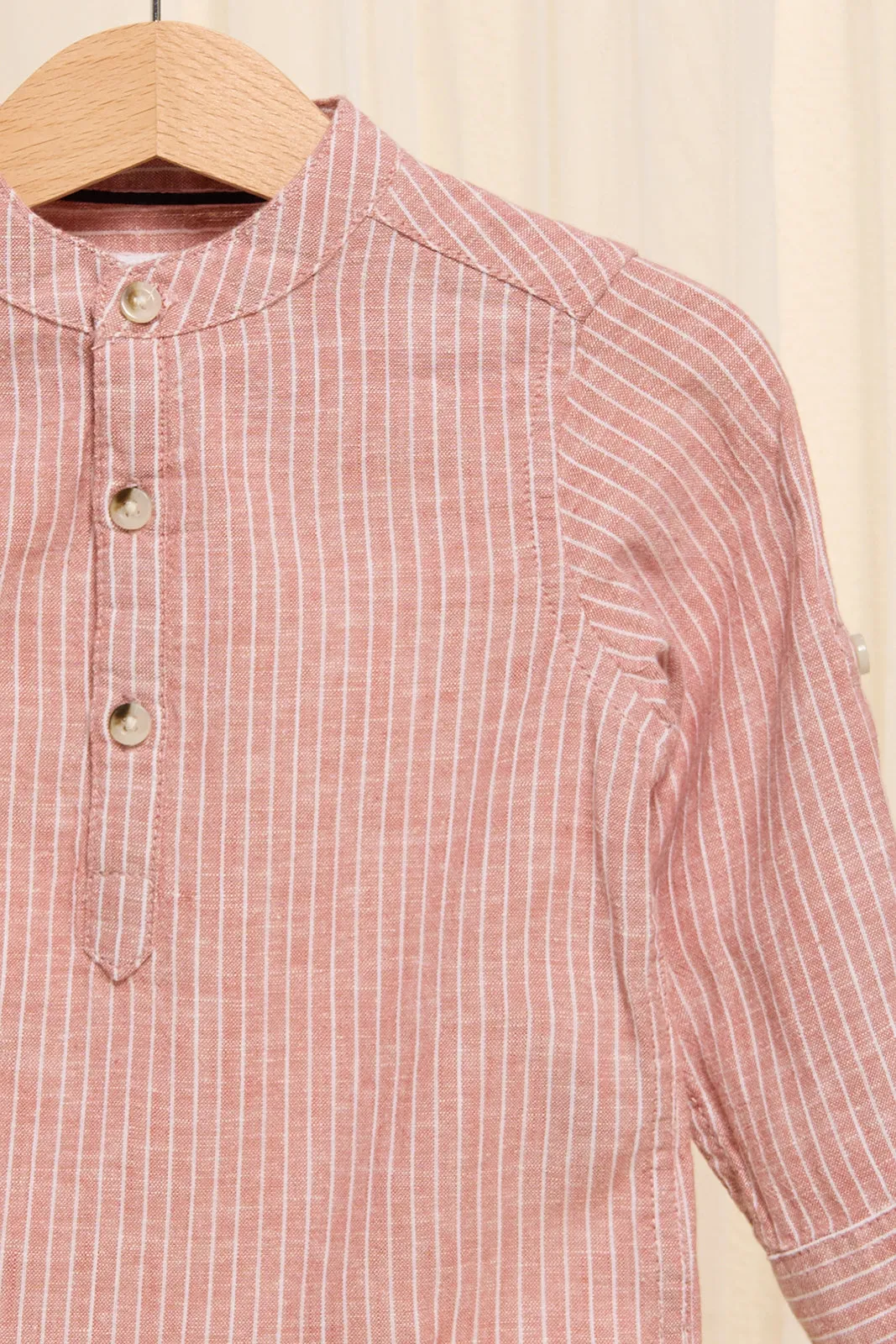Infant Boys Pink Striped Shirt sold by Redtag product image thumbnail 2