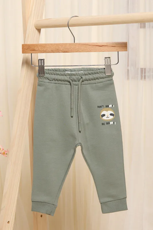 Infant Boys Mint Printed Active Pants sold by Redtag
