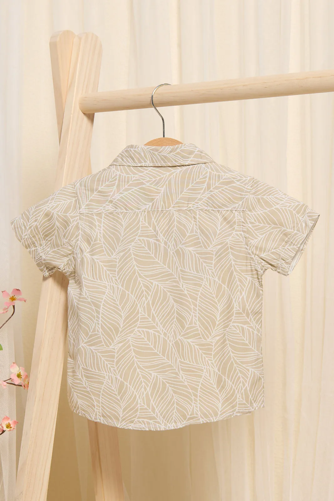 Infant Boys Beige Printed Shirt Set (2 Piece) sold by Redtag product image thumbnail 3