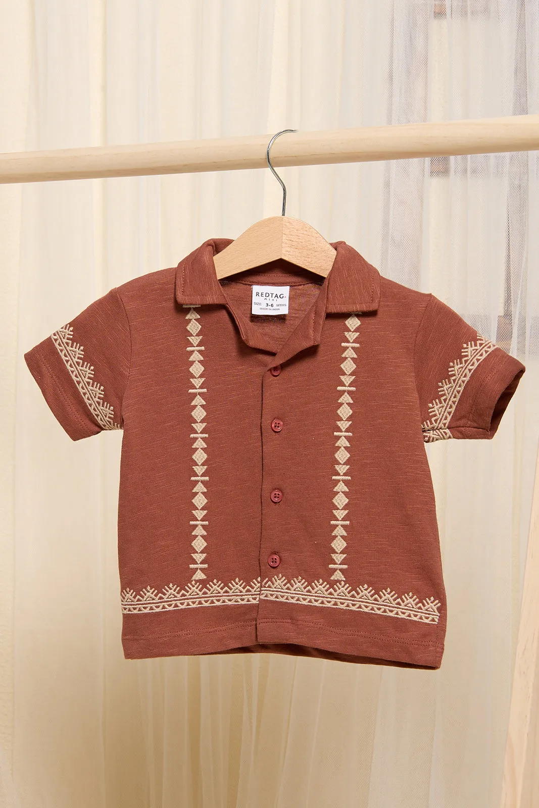 Infant Boys Rust Embellished Casual Set (2 Piece) sold by Redtag product image thumbnail 2