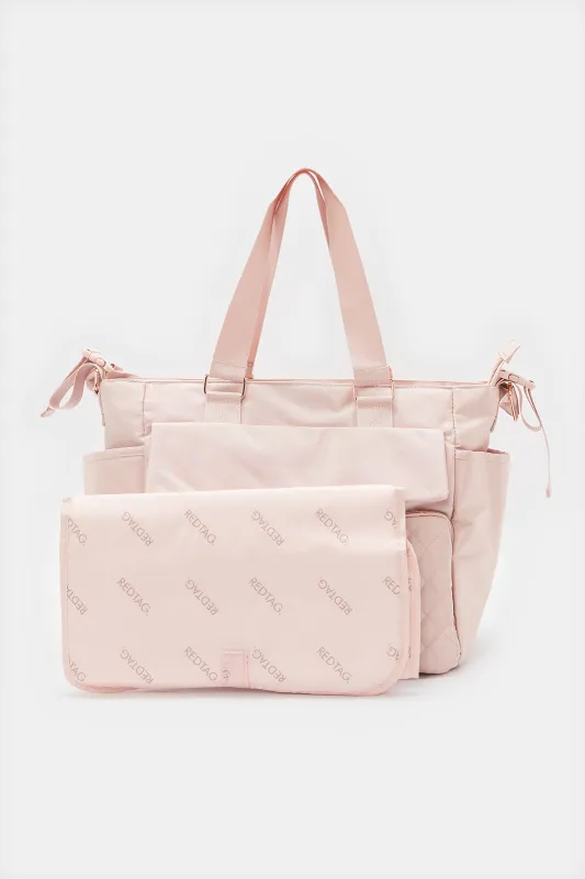 Pink Printed Diaper Bag sold by Redtag