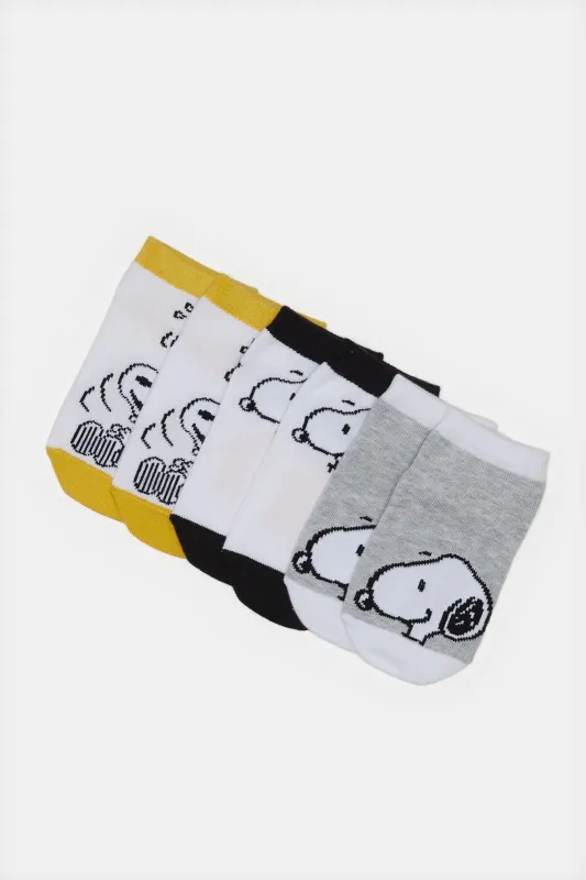Infant Boys Assorted Snoopy Ankle-Length Socks Set (3 Pairs) sold by Redtag