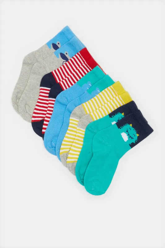 Infant Boys Assorted Crew-Length Socks Set (5 Pairs) sold by Redtag