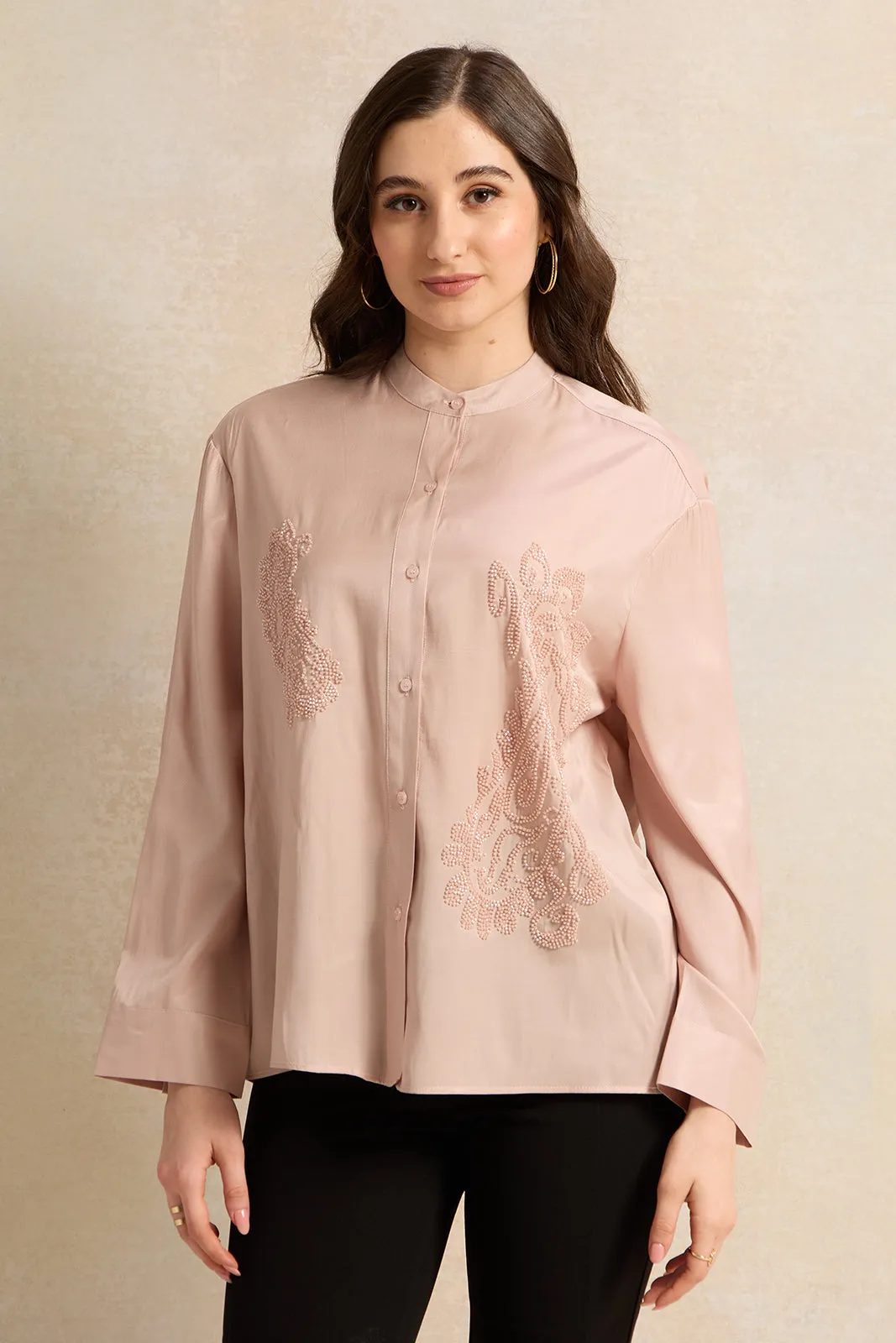 Women Pink Embellished Blouse sold by Redtag
