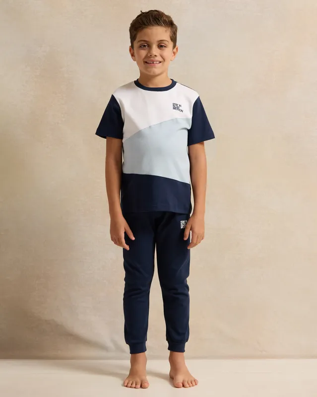 Boys Navy Pyjama Set (2 Piece) sold by Redtag