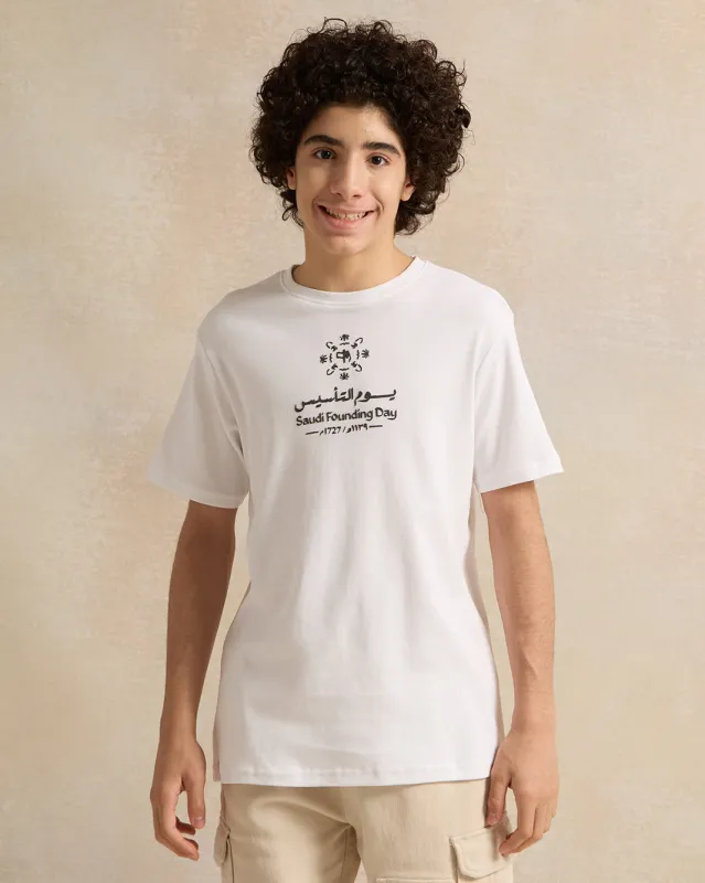 Senior Boys White KSA Foundation Day sold by Redtag