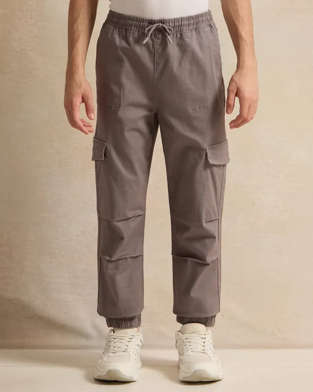 Senior Boys Grey Cargo Jogger Pants sold by Redtag