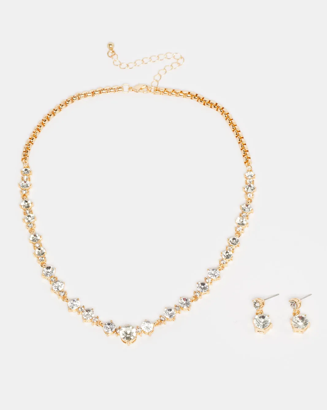 Women Gold Necklace And Earrings Set (2 Piece) sold by Redtag