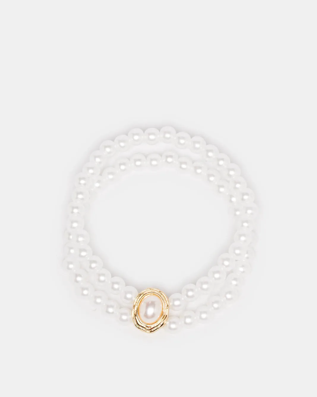 Women White Pearl Embellished Bracelet sold by Redtag