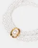Women White Pearl Embellished Bracelet sold by Redtag