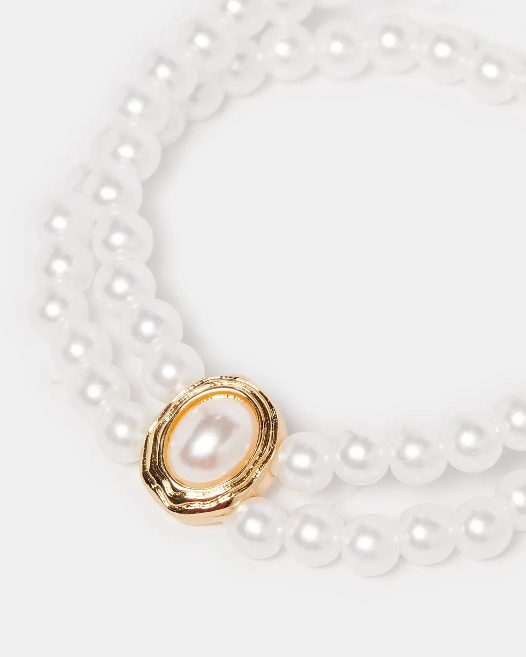Women White Pearl Embellished Bracelet sold by Redtag product image thumbnail 3