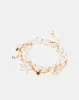Women Gold Pearl Embellished Anklet sold by Redtag