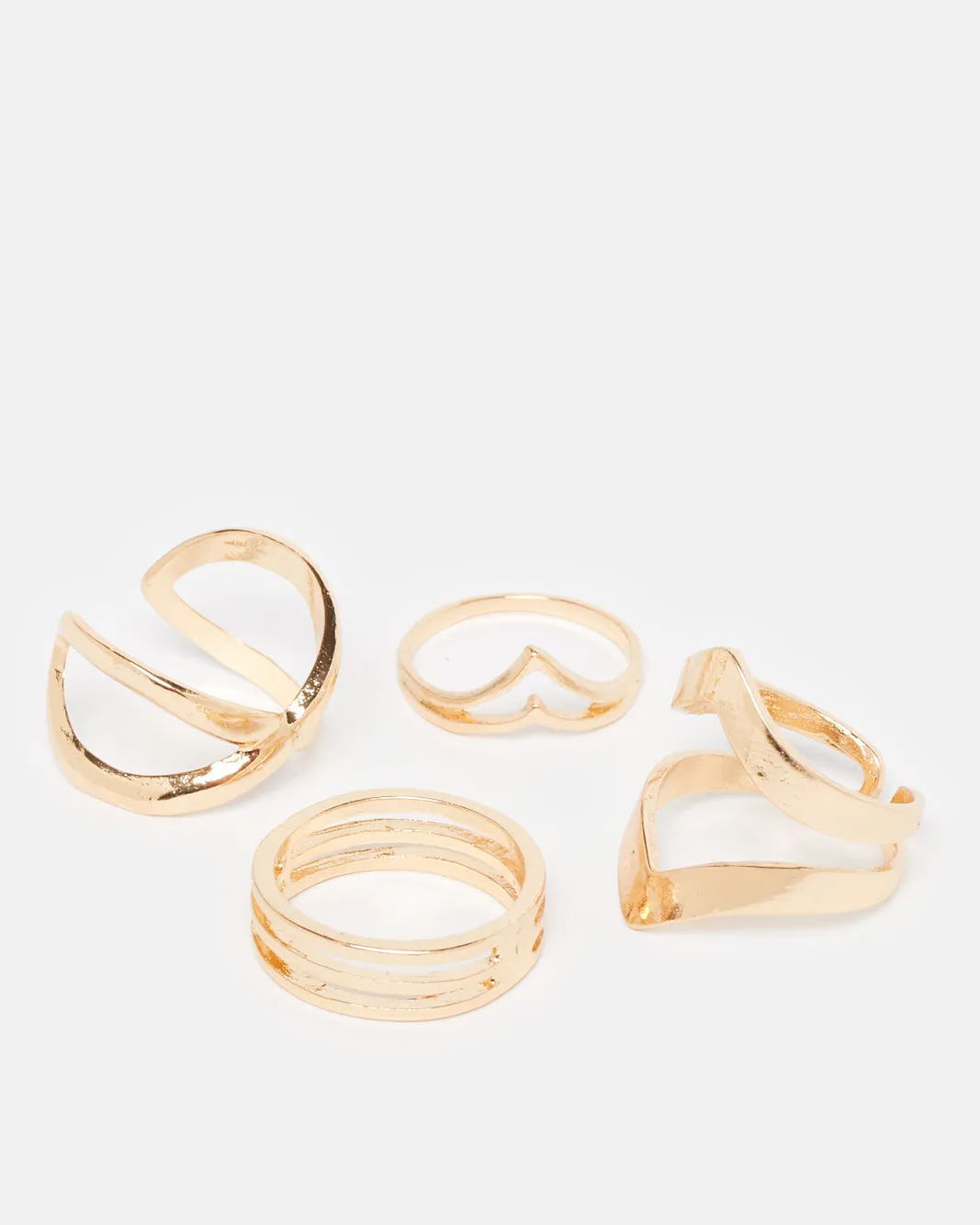 Women Gold Embellished Ring Set (Pack of 4) sold by Redtag product image thumbnail 3