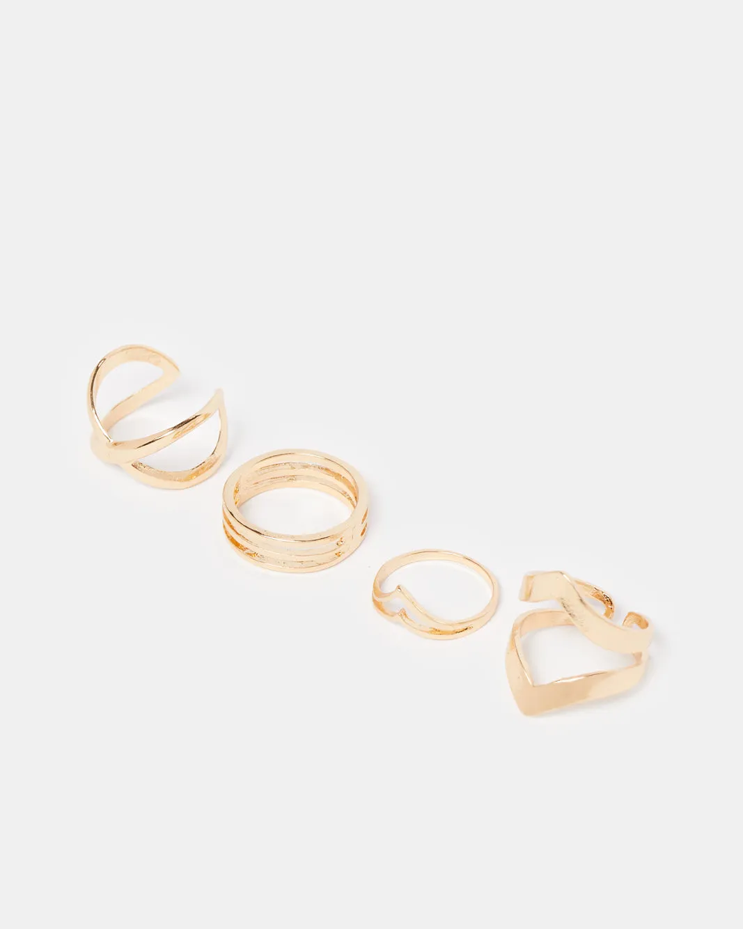 Women Gold Embellished Ring Set (Pack of 4) sold by Redtag product image thumbnail 2