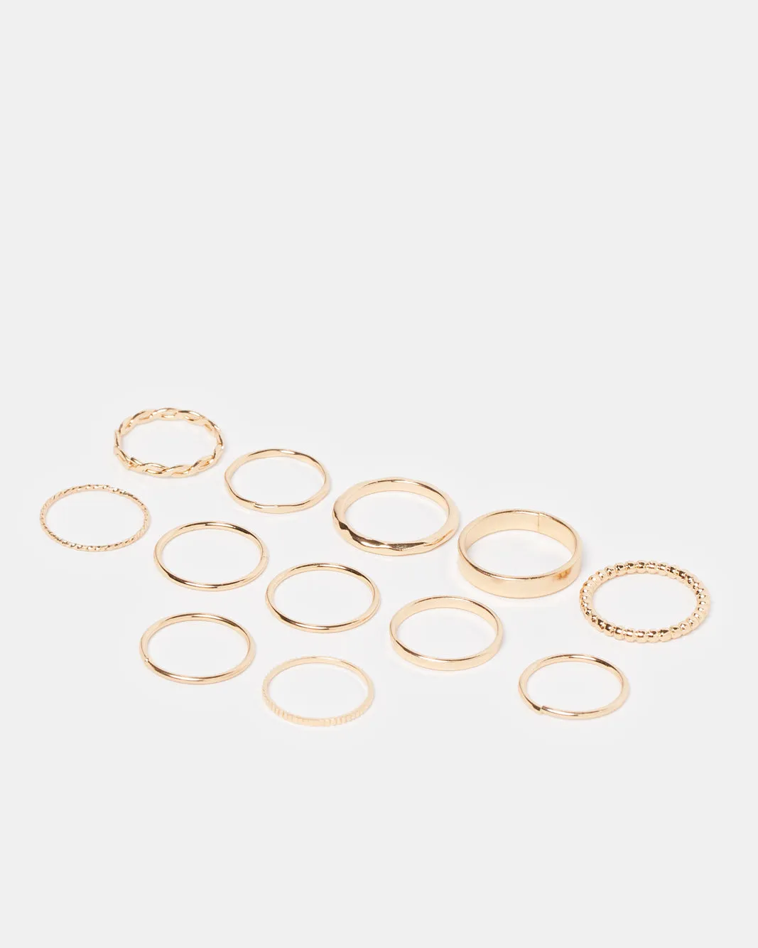Women Gold Embellished Ring Set (Pack of 12) sold by Redtag product image thumbnail 2