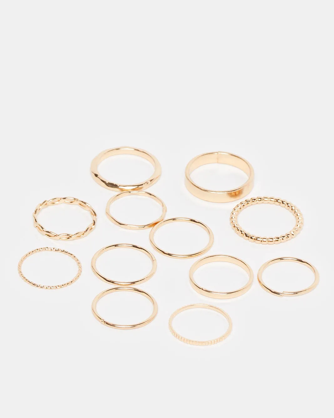 Women Gold Embellished Ring Set (Pack of 12) sold by Redtag product image thumbnail 3