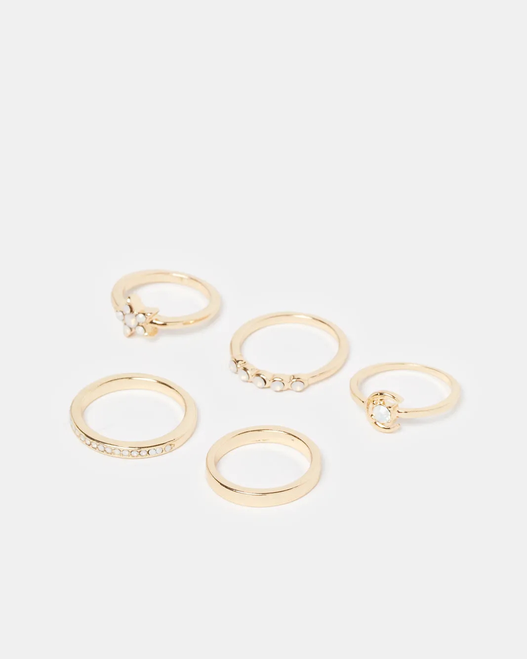 Women Gold Embellished Ring Set (Pack of 5) sold by Redtag product image thumbnail 2