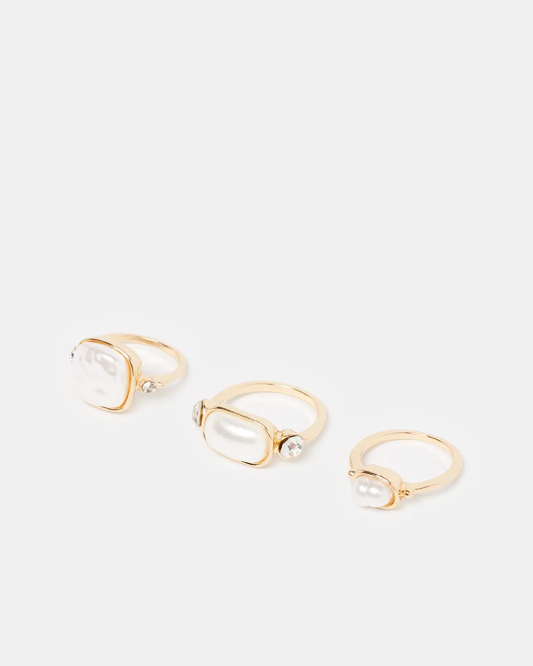 Women Gold Embellished Ring Set (Pack of 3) sold by Redtag product image thumbnail 2