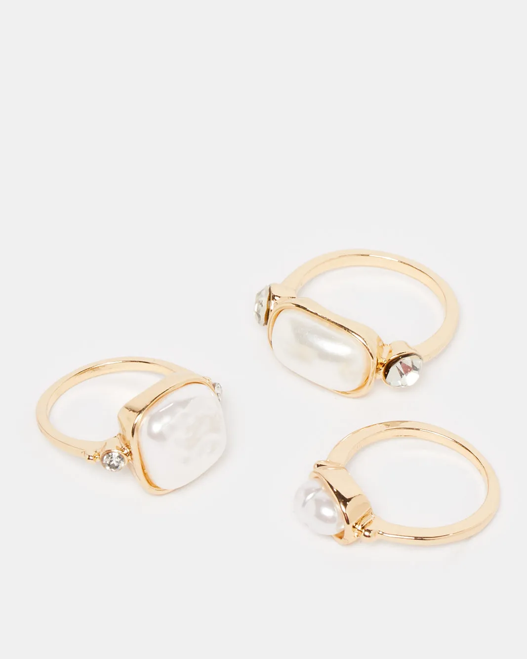 Women Gold Embellished Ring Set (Pack of 3) sold by Redtag product image thumbnail 3