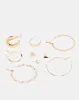 Women Gold Embellished Earring Set (9 Pairs) sold by Redtag